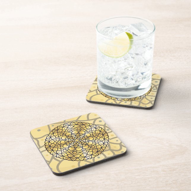 Posavasos Coaster Cuadrado del Sol Celeste (Lado Derecho)