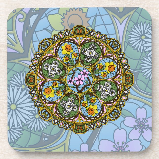 Posavasos Coaster Cuadrado Spring Nouveau (Frente)