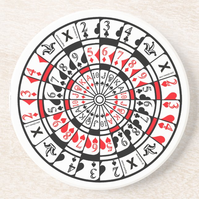 Posavasos Coaster Dartboard Card Design (Frente)