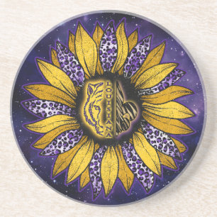 Posavasos Coaster de arenisca de girasol/tigre de Louisiana