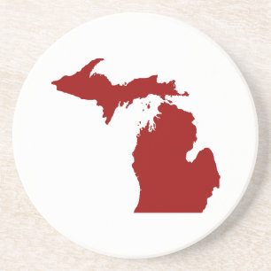 Posavasos Coaster de arenisca del estado de Michigan