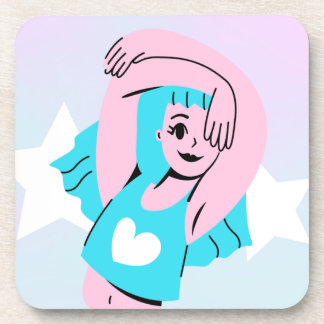 Posavasos coaster de arte trans en papel