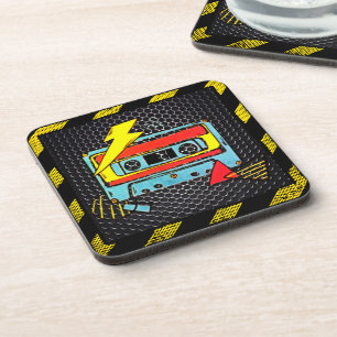Posavasos Coaster de Cassette Eléctrico Retro