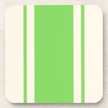 Coaster de franja costera - Lima y crema