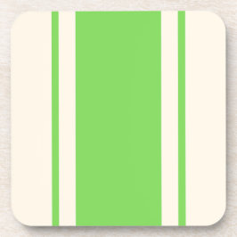 Posavasos Coaster de franja costera - Lima y crema