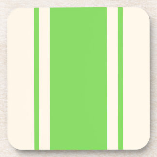 Posavasos Coaster de franja costera - Lima y crema