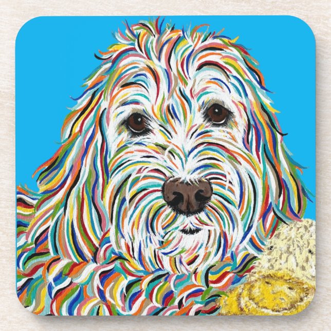 POSAVASOS COASTER DE LABRADOODLE (Frente)