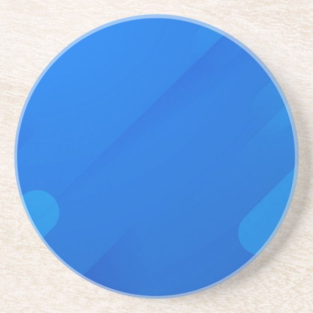 Posavasos Coaster de líneas azules dinámicas (Frente)