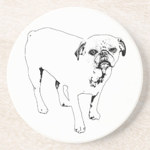 Posavasos Coaster de perro de línea en negrita para reunione