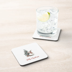Posavasos Coaster de plástico duro festivo Regalo de Navid
