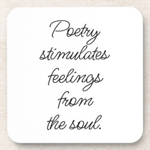 Posavasos Coaster de plástico duro que estimula la poesía