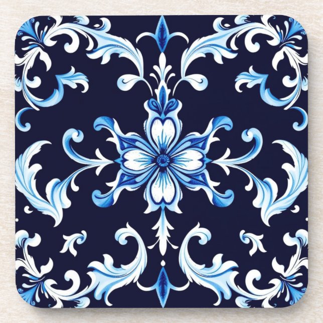 Posavasos coaster flor de azur (Frente)