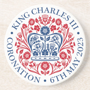 Posavasos Coaster for 2023 Coronation - Red Blue