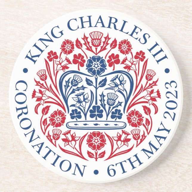 Posavasos Coaster for 2023 Coronation - Red Blue (Frente)