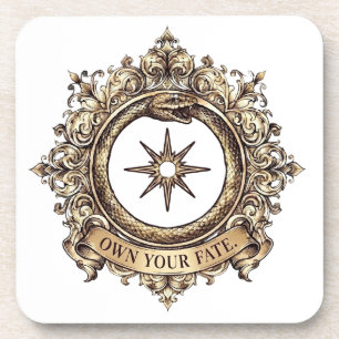 Posavasos Coaster Gótico Vintage Serpiente 'Domina Tu Destin