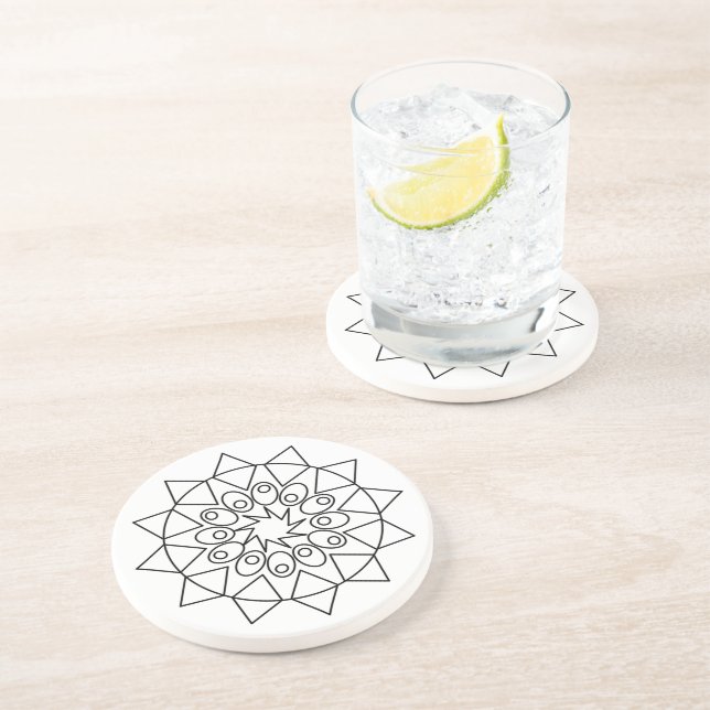 Posavasos Coaster - Mandala para colorear (Lado)