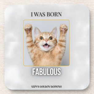 Posavasos Coaster Nacida Fabulosa   Regalo Divertido de Gato