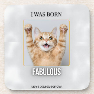 Posavasos Coaster Nacida Fabulosa | Regalo Divertido de Gato