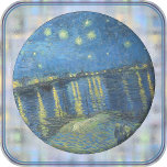 Posavasos COASTER - "Noche estrellada sobre el Ródano" - van<br><div class="desc">Una imagen de "Noche estrellada sobre el Ródano" (1888) de Vincent van Gogh aparece en esta montaña rusa de Sandstone. La imagen no se puede quitar ni reemplazar. personalizar/personalización agregando texto personalizado a su elección de tipo de letra (estilo, color, tamaño), imagen adicional o logotipo. Hace un regalo colorido e...</div>