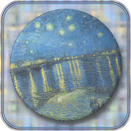 Posavasos COASTER - "Noche estrellada sobre el Ródano" - van