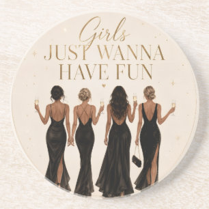 Posavasos Coaster para despedida de soltera 'Las chicas solo