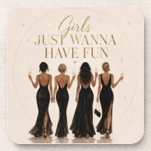 Coaster para despedida de soltera 'Las chicas solo