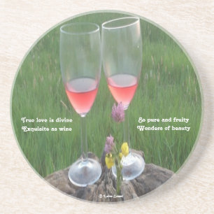 Posavasos Coaster Poema del Vino Por Ladee Basset