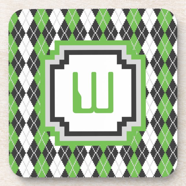 Posavasos Coaster Retro Argyle Cuadrado (Frente)