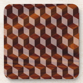 Posavasos Coaster Set - Madera con incrustaciones falsas