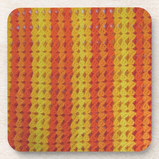 Posavasos Coaster set - Orange afghan (Frente)