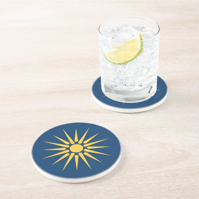 Posavasos Coaster with Flag of Macedonia, Greece (Lado)