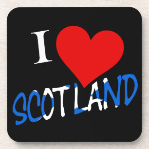 Posavasos Coastercant de overlay de I Heart Scotland