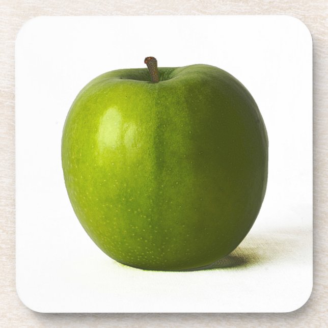 Posavasos Coasterisco de la manzana verde (Frente)