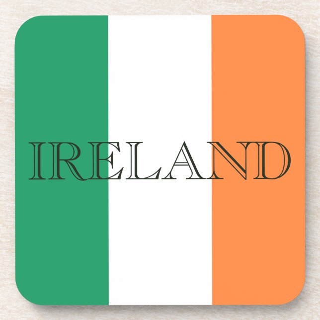Posavasos Coasterisco irlandés de bandera irlandesa (Frente)