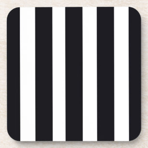 Posavasos COASTERS (Conjunto de 6) Elegantes franjas en blan