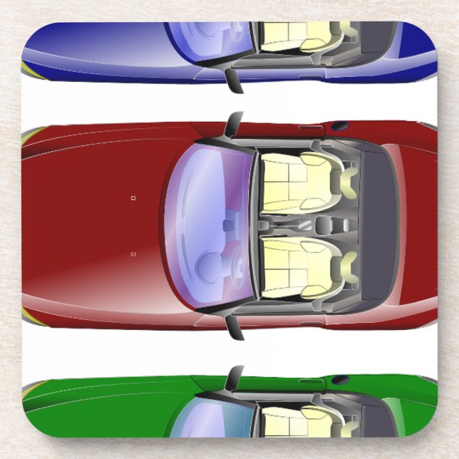 Posavasos Coches coloridos (Frente)