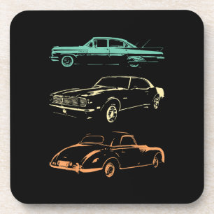 Posavasos Coches de época - Retro gráfico de 80 y 90