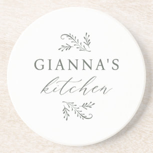 Posavasos Cocina Botánica Personalizada El Nombre de Usted