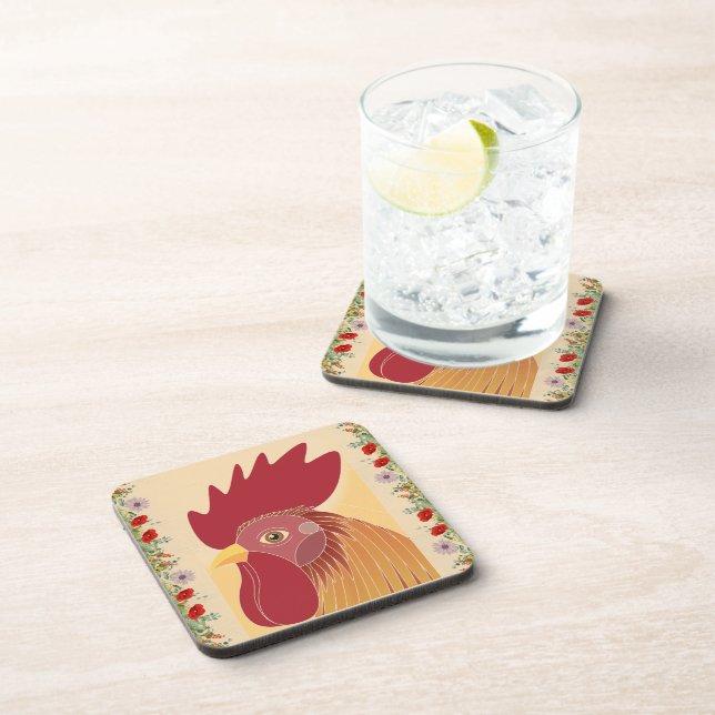 Posavasos Cocina de Bebida Rooster (Lado Derecho)