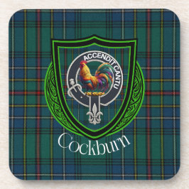 Posavasos Cockburn Scottish Clan Tartan & Crest