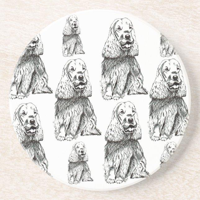 POSAVASOS COCKER SPANIEL INGLÉS. DISEÑO (Frente)