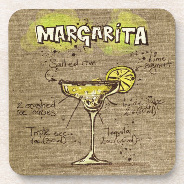 Posavasos Cocktail de Margarita (Frente)