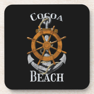Posavasos Cocoa Beach Florida Vacaciones Helm Ancla Náutica