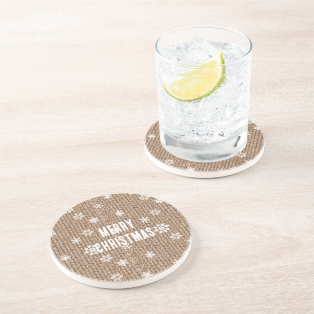 Posavasos Cocoa Cream Copos de Nieve Navidad (Lado)