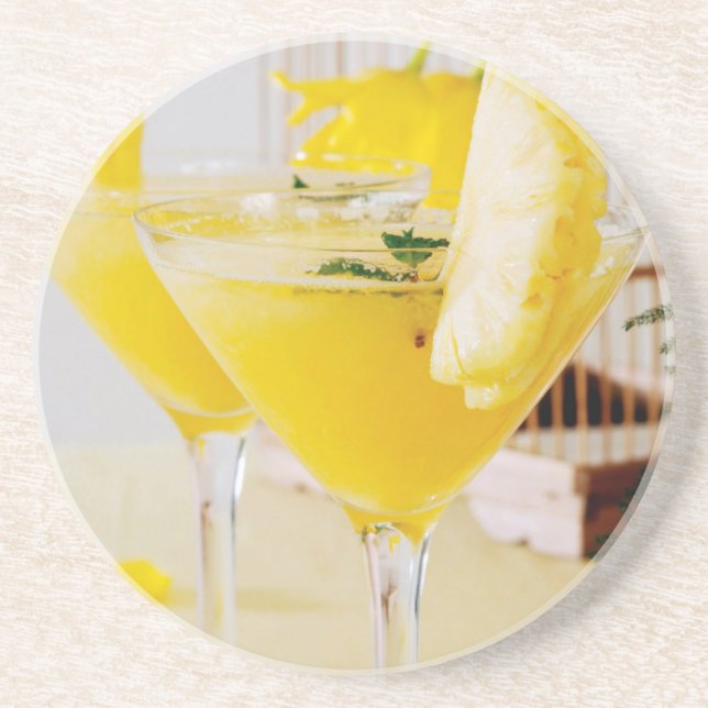 Posavasos cóctel de piña y jengibre Fresca (Frente)