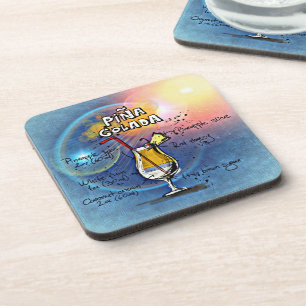 Posavasos Cóctel Pina Colada (#5 de 12 paquetes de recetas p