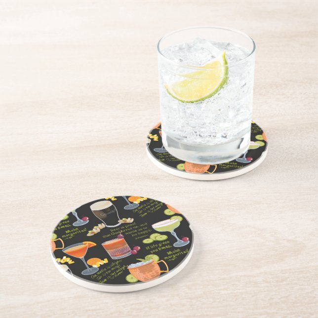Posavasos Cócteles y contemplación (Lado)