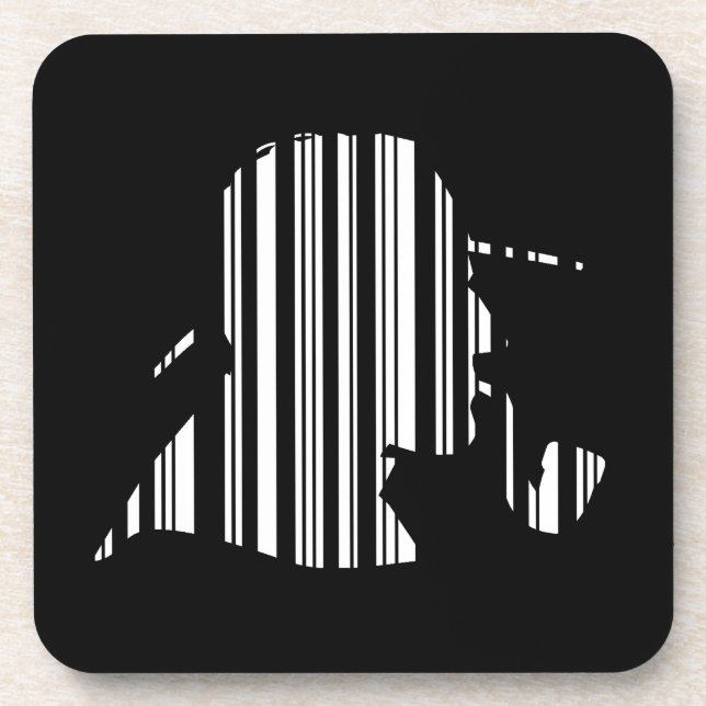 Posavasos CÓDIGO DE BARRAS DETECTIVES Patrón de código de ba (Frente)