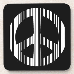 Posavasos CÓDIGO DE BARRAS SIGNO DE PAZ Diseño de patrón de
