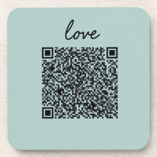 Posavasos Código QR de amor